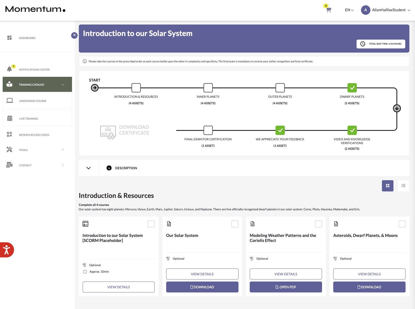 Student Learning Pathway